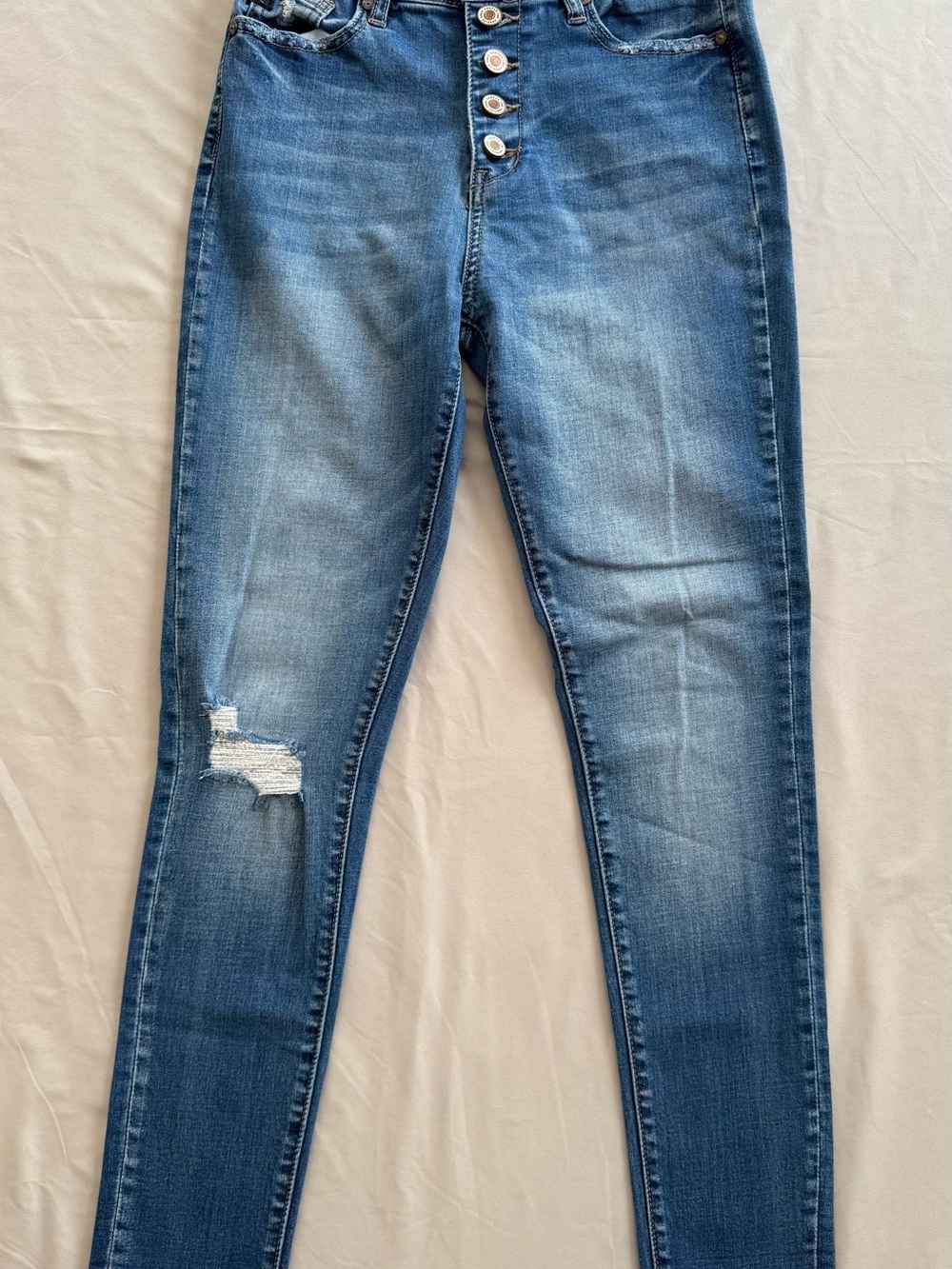 KanCan Light Blue High-Rise Button-Fly Jeans - Picture 2 of 7